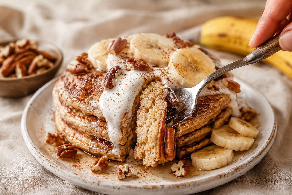 Ceylon Cinnamon Banana Oat Pancakes Recipe