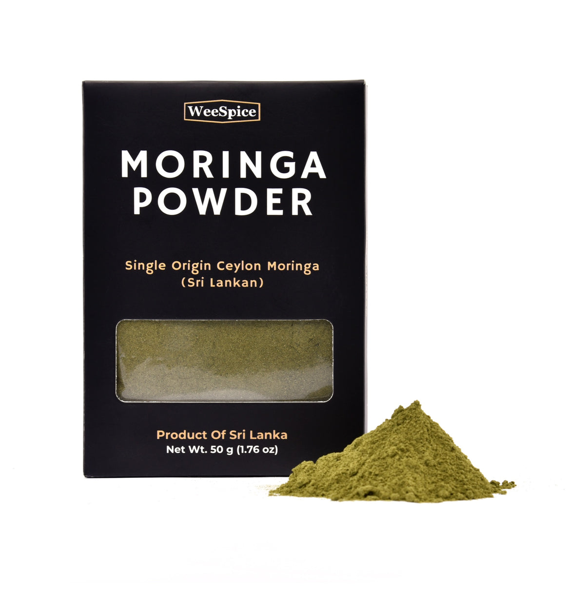 WeeSpice Moringa Leaf Powder 50 g (1.76 oz) pack